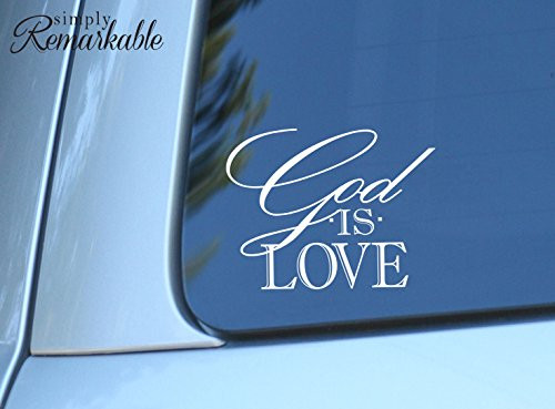 Vinyl Decal Sticker for Computer Wall Car Mac Macbook and More God Is Love 5.2 x 4 inches