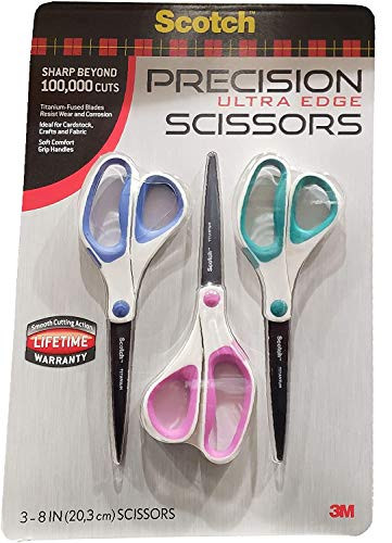 Scotch Precision Ultra Edge 8-Inch Scissors  3 Pack - 1