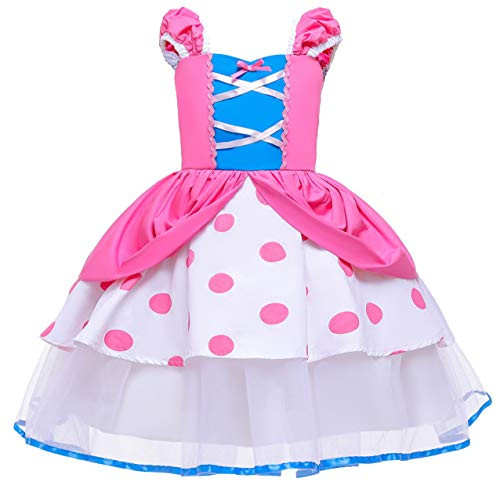 Tsyllyp Little Girls Polka Dot Princess Costume Dress Up for Halloween Christmas Tutu Dresses