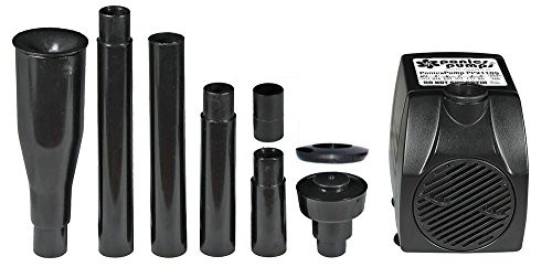 PonicsPumps Submersible Pump for Hydroponics  Aquaponics  Fountains  Ponds  Statuary  Aquariums  and  More. Comes with 1 Year Limited Warranty.  211 GPH   Fountain Kit
