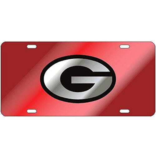 Craftique Georgia Bulldogs Red Laser Cut License Plate
