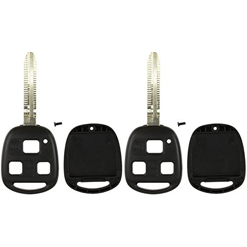 Discount Keyless Remote Uncut Car Key Fob Replacement Case Shell For HYQ1512V, HYQ12BBT (2 Pack)
