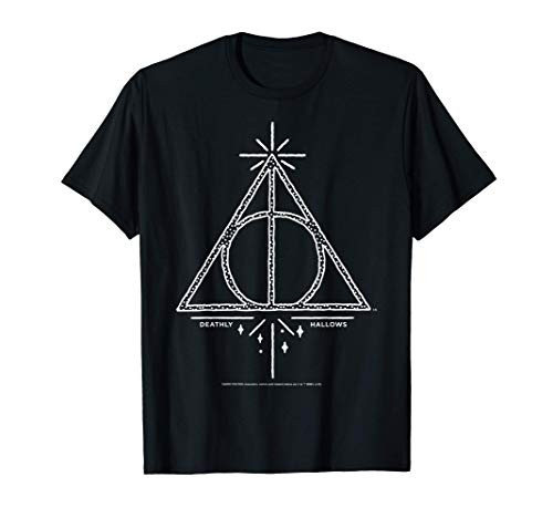 Harry Potter Deathly Hallows Symbol Line Art T-Shirt
