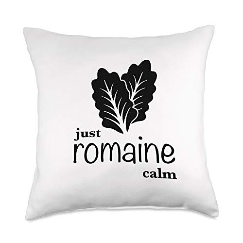 JK Funny Food Designs Just Romaine Calm Funny Leafy Green Lettuce Pun Throw Pillow 18x18 Multicolor JK Funny Food Designs Just Romaine Calm Funny Leafy Green Lettuce Pun Throw Pillow 18x18 Multicolor
