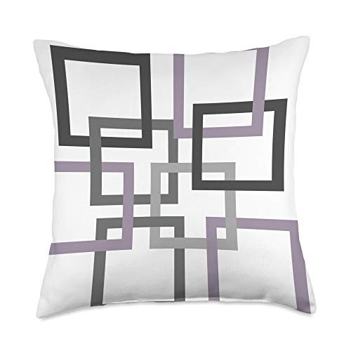 Modern Shape Designs Modern Gray and Purple Geometric Square Pattern Throw Pillow 18x18 Multicolor Modern Shape Designs Modern Gray and Purple Geometric Square Pattern Throw Pillow 18x18 Multicolor
