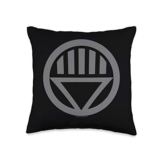 Green Lantern Grey Emblem Throw Pillow  16x16  Multicolor