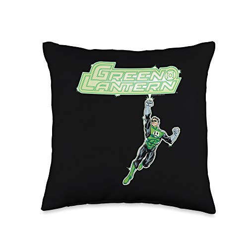 Green Lantern Energy Construct Logo Throw Pillow  16x16  Multicolor
