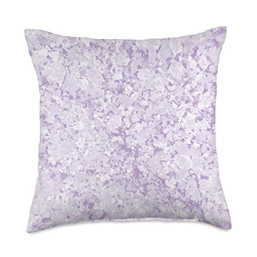 CokeyMels Tie Dye Gifts Lavender Watercolor Pastel Purple Ice Tie Dye Throw Pillow  18x18  Multicolor