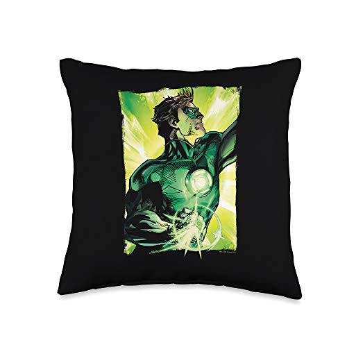 Green Lantern Throw Pillow  16x16  Multicolor