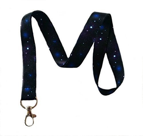 Galaxy Print Lanyard Key Chain Id Badge Holder