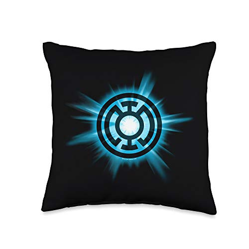 Green Lantern Blue Glow Throw Pillow  16x16  Multicolor