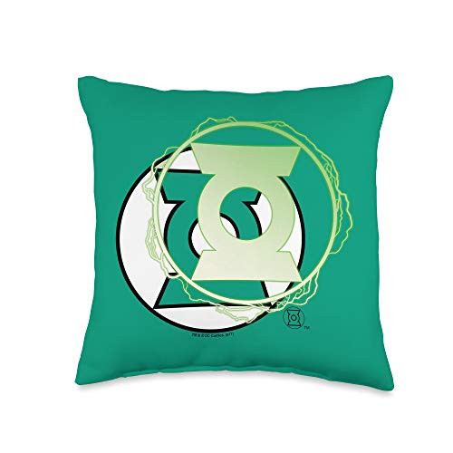 Green Lantern Energy Logo Throw Pillow  16x16  Multicolor