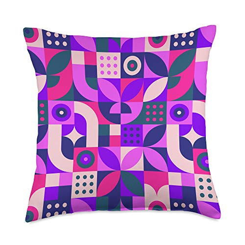 Gifts For Modern Art Lovers Purple Pink Modern Mid-Century Throw Pillow 18x18 Multicolor Gifts For Modern Art Lovers Purple Pink Modern Mid-Century Throw Pillow 18x18 Multicolor