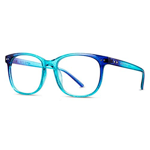 Hoyee Eyes Blue Light Blocking Glasses Women Men Computer Gaming Glasses Square Nerd Eyeglasses Frame Blue Light Blockers Glasses Blue