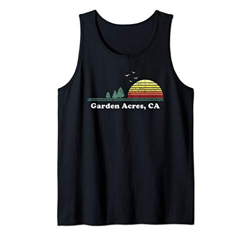 Vintage Garden Acres  California Home Souvenir Print Tank Top