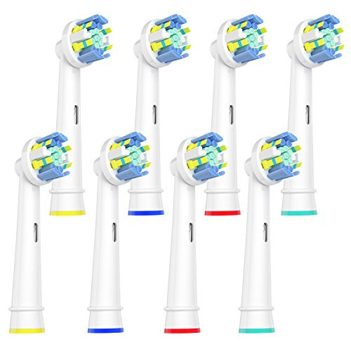 8pcs Replacement Toothbrush Heads for Braun Oral-B Floss Action Electric Toothbrush (8PCS)