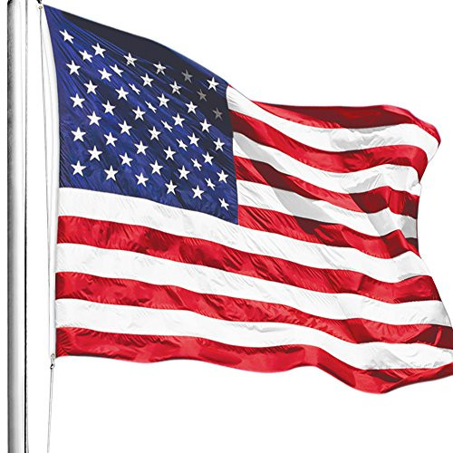 Anley EverStrong Series American US Flag 2x3 Foot Heavy Duty Nylon - Embroidered Stars and Sewn Stripes - 4 Rows of Lock Stitching - USA Banner Flags with Brass Grommets 2 X 3 Ft Anley EverStrong Series American US Flag 2x3 Foot Heavy Duty Nylon - Embroidered Stars and Sewn Stripes - 4 Rows of Lock Stitching - USA Banner Flags with Brass Grommets 2 X 3 Ft