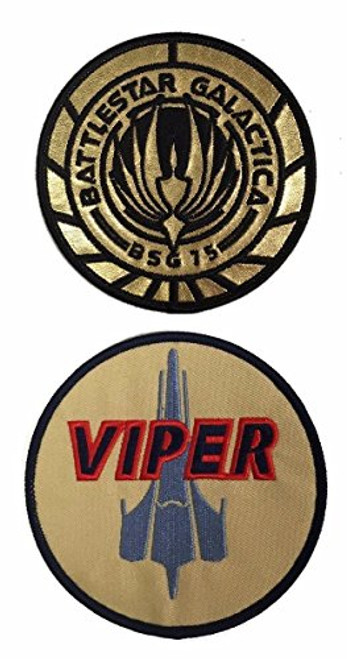 Battlestar Galactica BSG 75 and Viper Patch Set of 2 Patches Battlestar Galactica BSG 75 and Viper Patch Set of 2 Patches