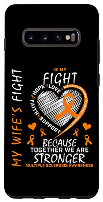 Galaxy S10Plus Husband Orange MS Fighter Wife Multiple Sclerosis Awareness Case Galaxy S10Plus Husband Orange MS Fighter Wife Multiple Sclerosis Awareness Case
