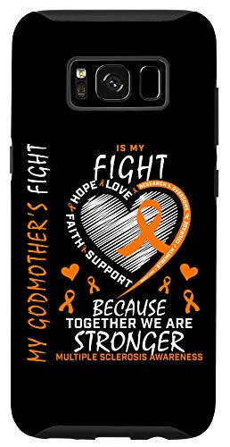 Galaxy S8 Orange Ribbons MS Godmother Multiple Sclerosis Awareness Case