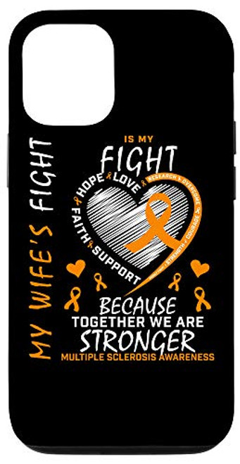 iPhone 12 12 Pro Husband Orange MS Fighter Wife Multiple Sclerosis Awareness Case iPhone 12 12 Pro Husband Orange MS Fighter Wife Multiple Sclerosis Awareness Case