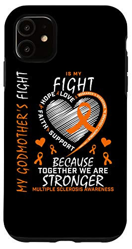 iPhone 11 Orange Ribbons MS Godmother Multiple Sclerosis Awareness Case