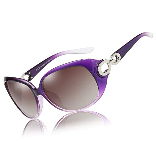 DUCO Shades Classic Oversized Polarized Sunglasses for Women 100% UV Protection 1220 Purple