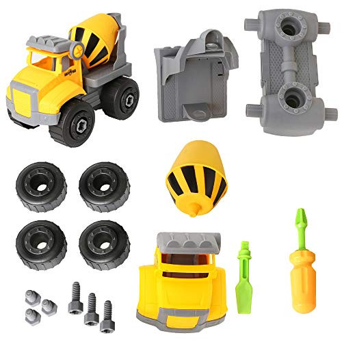 Charmed Construction Build Take-a-Part Kids Toy Construction Trucks Vehicle (Cement Mixer)