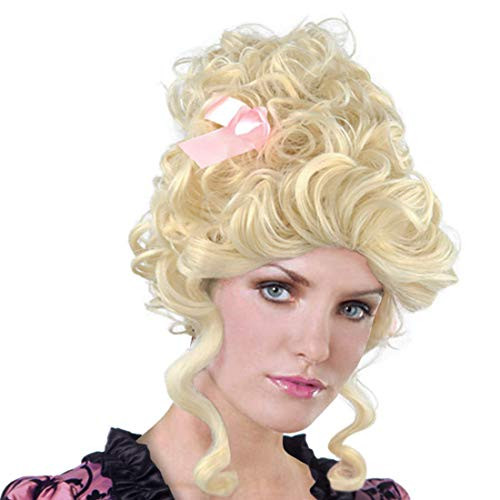 18th Century Baroque Marie Antoinette Wigs Ladies Adult Halloween Cosplay Accessories Golden Medieval 18th Century Baroque Marie Antoinette Wigs Ladies Adult Halloween Cosplay Accessories Golden Medieval