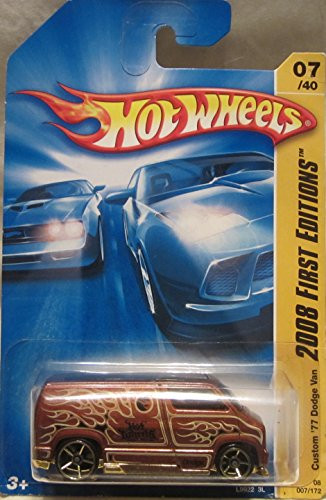 Hot Wheels 2008 First Editions CUSTOM '77 DODGE VAN Bronze 007 172 Treasure Hunt