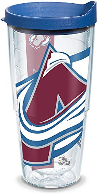 Tervis NHL Colorado Avalanche Colossal Tumbler with Wrap and Blue Lid 24oz Clear Tervis NHL Colorado Avalanche Colossal Tumbler with Wrap and Blue Lid 24oz Clear
