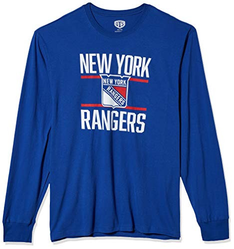 OTS NHL New York Rangers Men's Rival Long Sleeve Tee  Double Bar  Medium