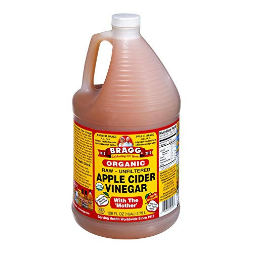 Bragg Organic Raw-Unfiltered Apple Cider Vinegar 128 fl.oz.  1 Gallon Jug