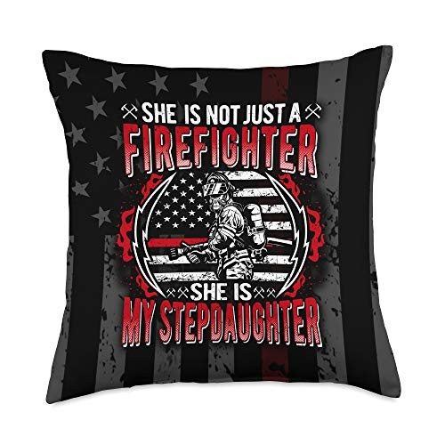 Firefighter Family by TeeScope My Stepdaughter Is Firefighter Thin Red Line US Flag Family Throw Pillow 18x18 Multicolor Firefighter Family by TeeScope My Stepdaughter Is Firefighter Thin Red Line US Flag Family Throw Pillow 18x18 Multicolor
