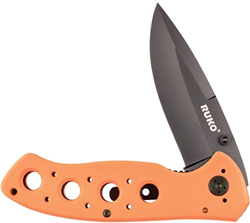Ruko RUK0075BZ Folding Knife with Handle  Blaze Orange  8"