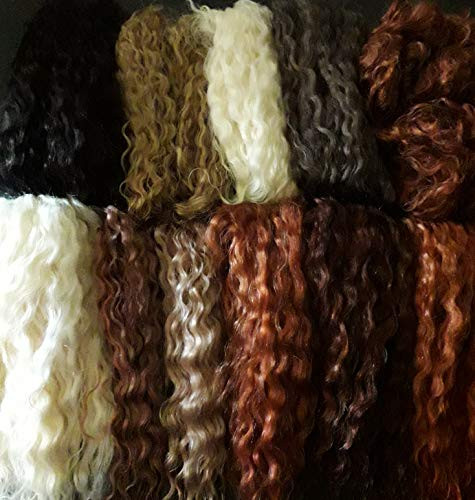 Doll hair Reborn mohair - Black 10 grams