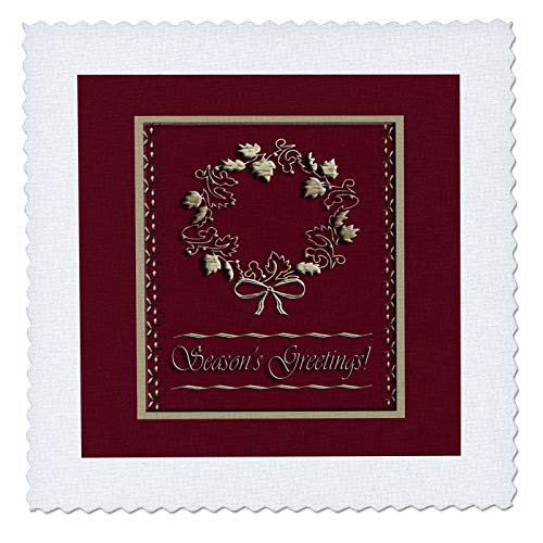 3dRose Image of Gold Wealth on Red  Seasons Greetings - Quilt Squares  qs_341438_4