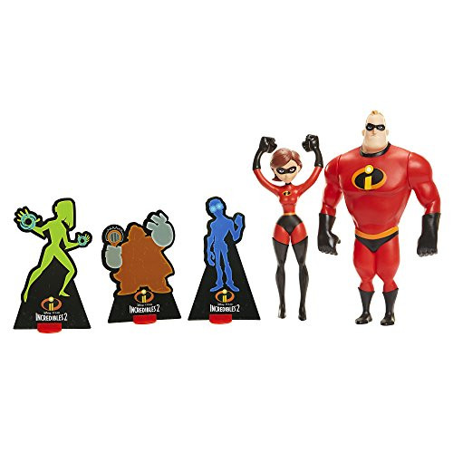 The Incredibles 2 Power Couple  Features 12" Mr. Incredible and Elastigirl Slingshot Figure
