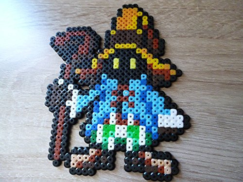 Sprite Bibi Vivi final fantasy - black mage - Hama Beads  Pixel Art  Perler bead