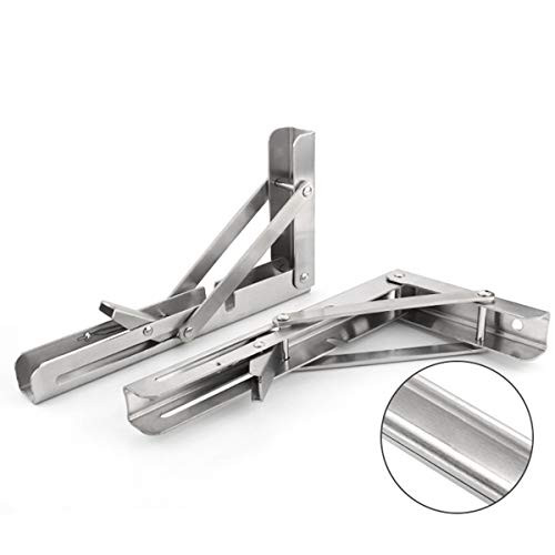 Saim Folding Shelf Brackets 16 inch Heavy Duty 2pcs Workbench Brackets for Table Work Bench  DIY Bracket  Space Saving with Install Screws