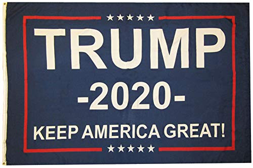 Trade Winds 4x6 Trump 2020 Keep America Great Blue Flag 100D Woven Poly Nylon Flag 4'x6' Banner Grommets Heavy Duty RUF Trade Winds 4x6 Trump 2020 Keep America Great Blue Flag 100D Woven Poly Nylon Flag 4'x6' Banner Grommets Heavy Duty RUF