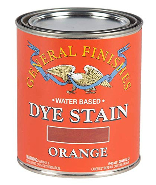 General Finishes Water Based Dye  1 Quart  Orange