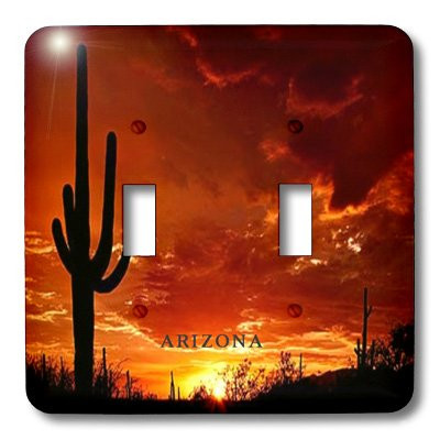 3dRose LLC lsp_109190_2 Sunset in Arizona Desert Double Toggle Switch