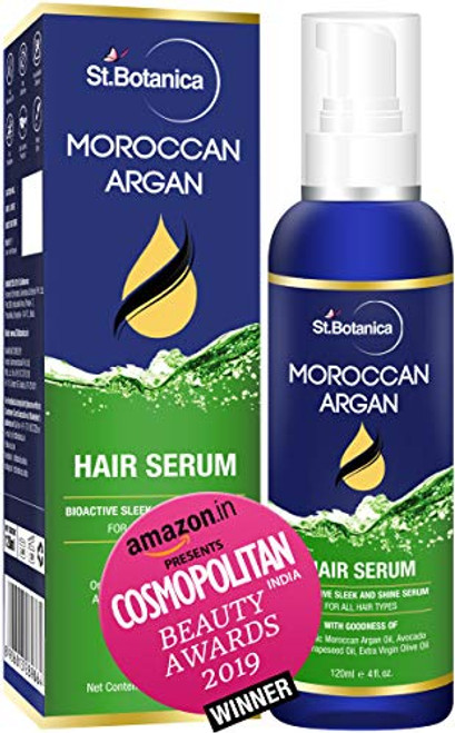 St.Botanica Moroccan Argan Hair Serum - Nourishing and Frizz Control Serum  With USDA Organic Argan Oil  100ml