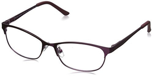 Foster Grant Women's Shira Oval Reading Glasses  Satin Berry Transparent  52 mm Plus 2.5