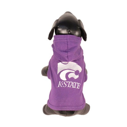 NCAA Kansas State Wildcats Collegiate Cotton Lycra Hooded Dog Shirt  Team Color  XX-Large Purple White