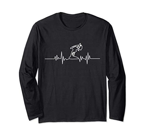 RC Racing Heartbeat Line Pulse Remote Control RC Car Long Sleeve T-Shirt