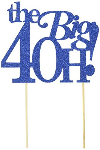 All About Details Blue The Big 4OH Cake Topper