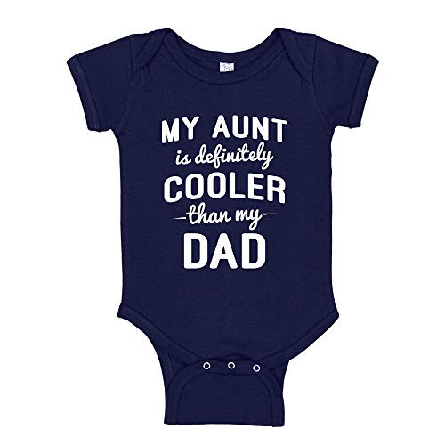 My Aunt is Cooler Than My Dad Toddler T-Shirt 3T Navy Blue