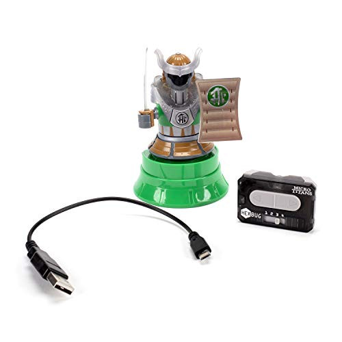 HEXBUG Micro Titans Samurai Single  Toys for Kids  Remote Controlled Robot Battle  Green